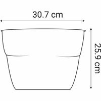 Blumentopf EDA 77,3 x 30,7 x 25,9 cm Anthrazit Dunkelgrau Kunststoff Oval Moderne