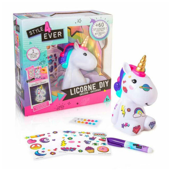 Leuchtendes Einhorn DIY Unicorn Canal Toys OFG 106 Weiß Aluminium Kunststoff