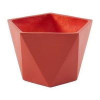 Blumentopf Beau Rivage Fiberglas Geometrisch Rosa Koralle 50 x 30 cm