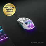 Gaming Maus SteelSeries AEROX 3 (2022) SNOW EDITION Weiß