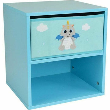 Nachttisch Fun House LEON THE DRAGON 36 x 33 x 30 cm Blau