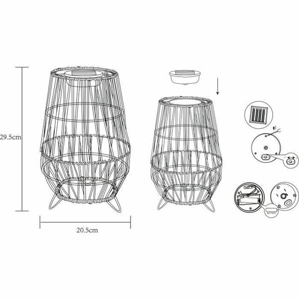 Solarlampe Galix 30 cm