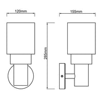 Wandleuchte Brilliant 8 W Schwarz Anthrazit Metall