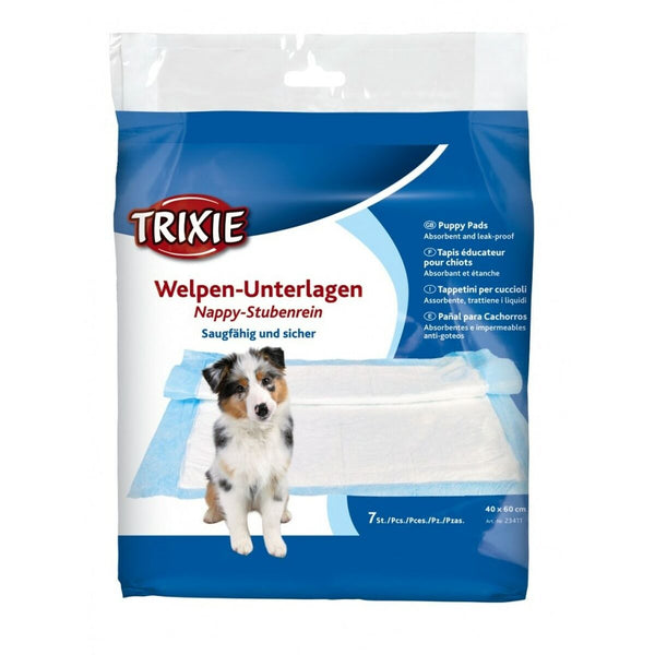 Saugende Unterlage Trixie   40 x 60 cm Blau Weiß Cellulose (7 Stücke)