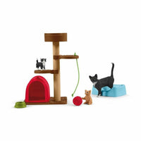 tiere Schleich Playtime for cute cats Kunststoff Katzen