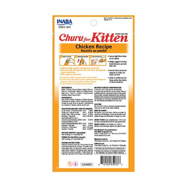 Snack für Katze Inaba Churu for Kitten Huhn 4 x 14 g