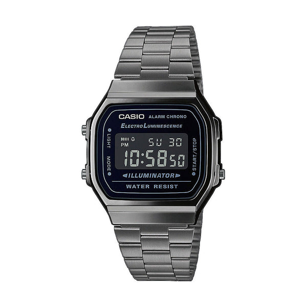 Herrenuhr Casio A168WEGG-1BEF Schwarz Silberfarben (Ø 36 mm) (Ø 38 mm)