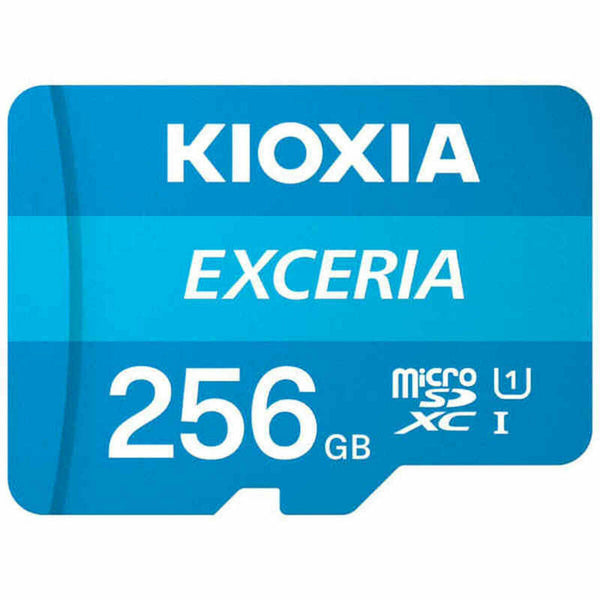 Mikro SD Speicherkarte mit Adapter Kioxia Exceria 256 GB UHS-I Klasse 10 Blau