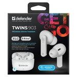 Bluetooth in Ear Headset Defender TWINS 903 Weiß Bunt