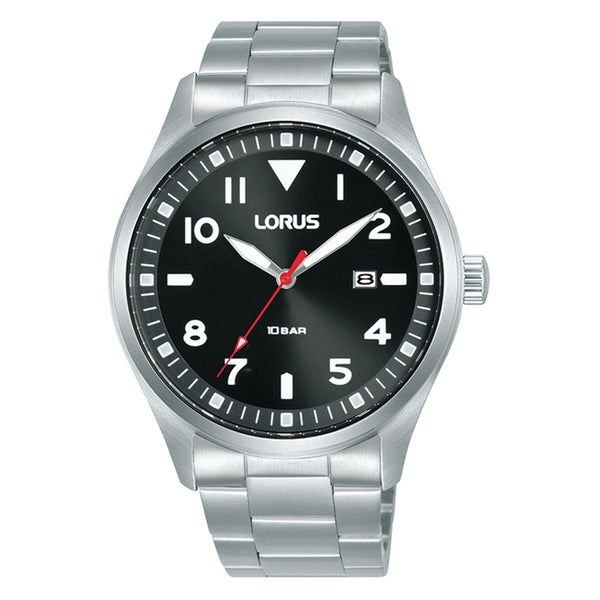 Herrenuhr Lorus RH923QX9 Schwarz Silberfarben