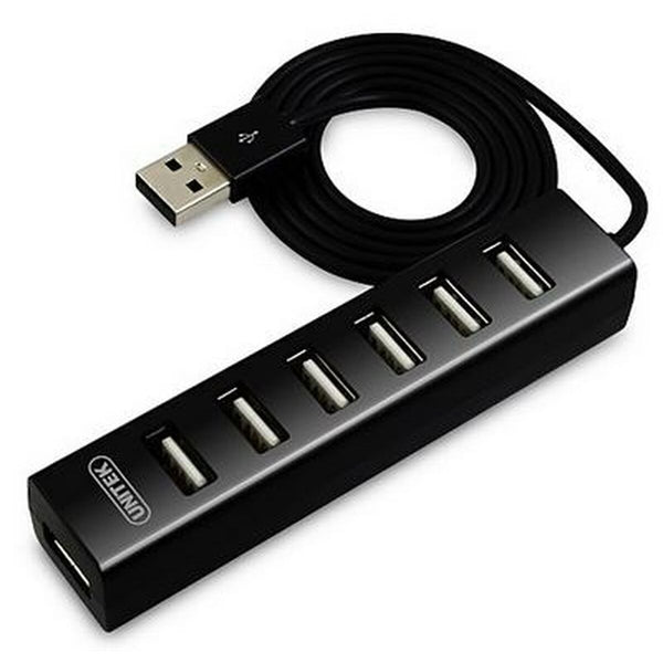 7-Port USB Hub Unitek Y-2160 Schwarz