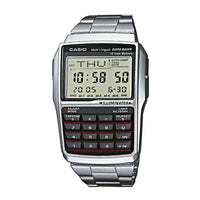 Herrenuhr Casio DATABANK CALCULATOR STEEL Schwarz Silberfarben