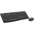 Tastatur Logitech MK295 Silent Wireless Combo Graphit Schwarzweiß QWERTY Qwerty US