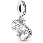 Charms für Damen Pandora MUM INFINITY PAVE' DOUBLE DANGLE