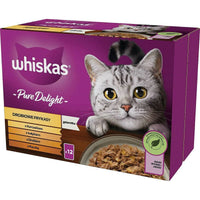 Katzenfutter Whiskas Pure Delight Huhn Truthahn Ente Vögel 12 x 85 g