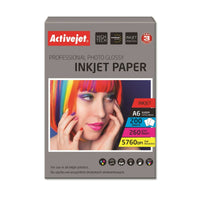 Glänzendes Photopapier Activejet AP6-260GR200 A6 200 Blatt