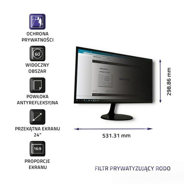 Filter für die Überwachung der Privatsphäre Qoltec 51060