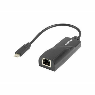 USB-C -zu-Red RJ45-Adapter Lanberg NC-1000-02 Schwarz