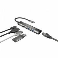 Hub USB Natec Fowler Go Schwarz (1 Stück)