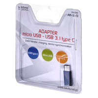 Adapter Mikro USB und USB-C Savio AK-31 / B