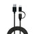 USB-Kabel auf Micro-USB und USB C Savio CL-128 Schwarz 1 m