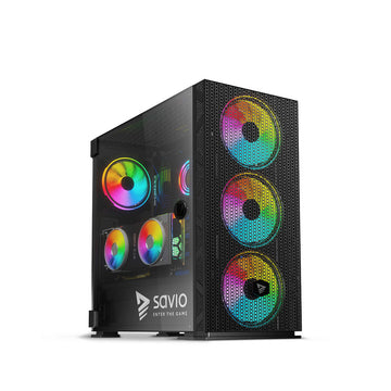 ATX/mATX Semi-Tower Gehäuse Savio SAVGC-RAPTORX1 Schwarz Bunt