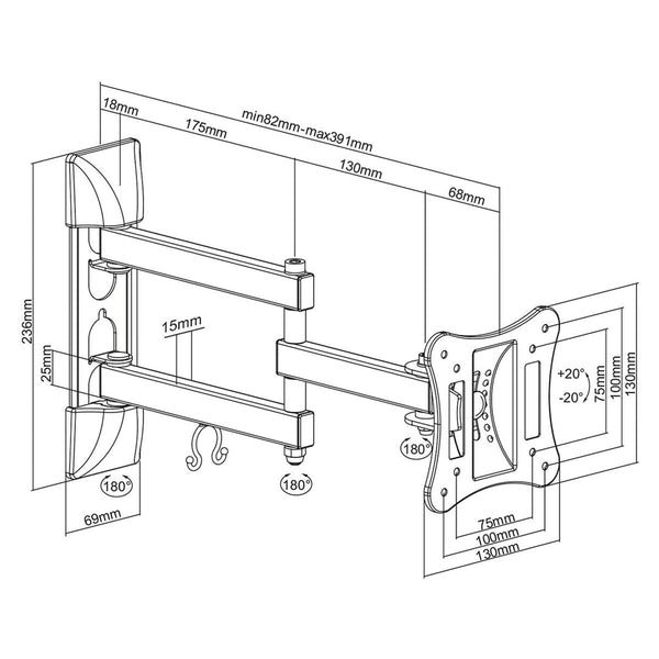 TV Halterung MacLean MC-719 27" 13" 15 kg