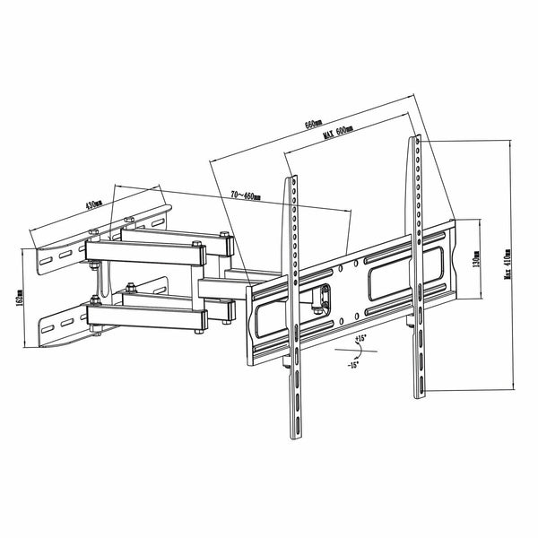 TV Halterung MacLean MC-762 70" 37" 30 Kg