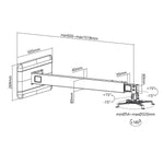 Erweiterbare Wandhalter für Beamer MacLean MC-945 Schwarz