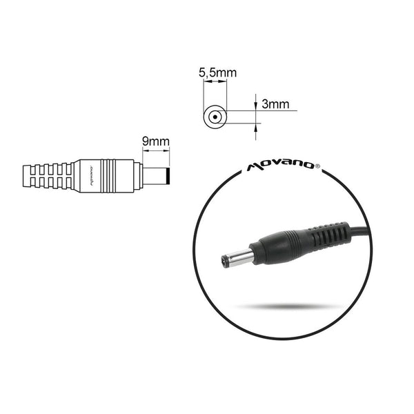 Laptopladekabel Mitsu 5ZM052 90 W