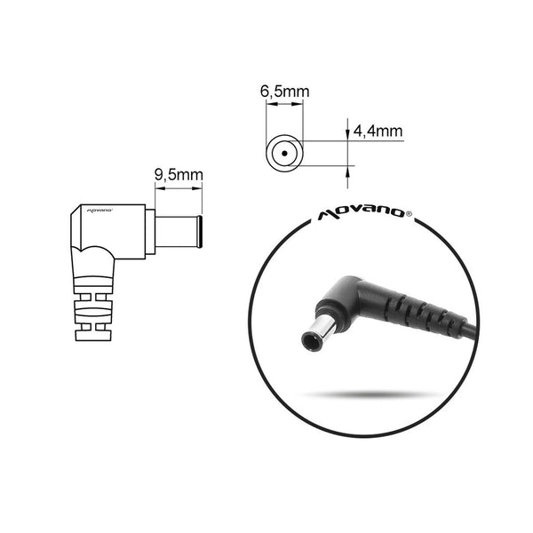 Laptopladekabel Mitsu 5ZM056 Sony 90 W