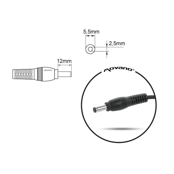 Laptopladekabel Mitsu 5ZM044 75 W