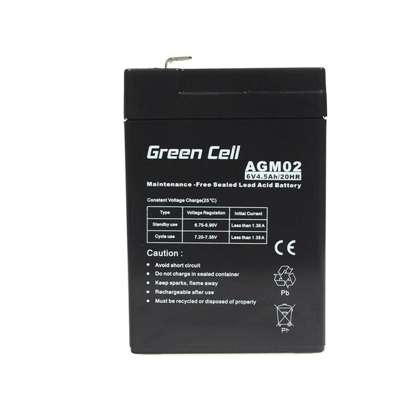 Batterie für Unterbrechungsfreies Stromversorgungssystem USV Green Cell AGM02 4,5 AH 6 V