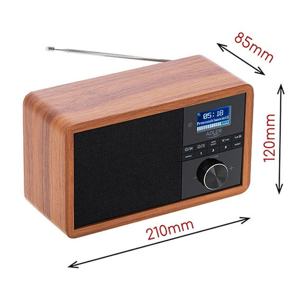 Radio Adler AD 1184 Schwarz Holz