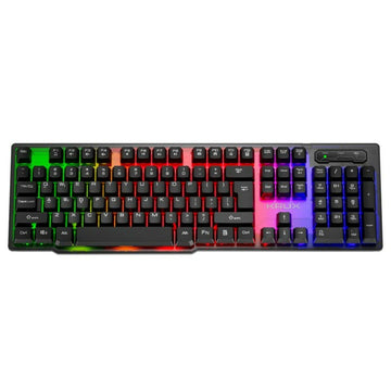 Tastatur Krux Solar Schwarz Bunt QWERTY