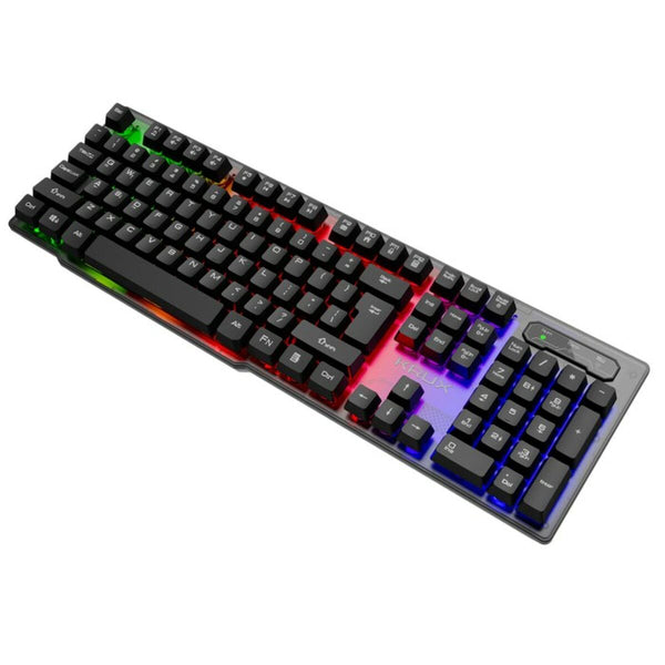 Tastatur Krux Solar Schwarz Bunt QWERTY