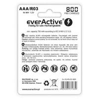 Akkus EverActive EVHRL03-800 AAA R03 1,2 V 3.7 V (2 Stück)