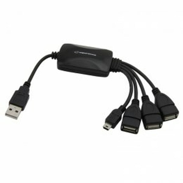 Hub USB Esperanza EA114 Schwarz Bunt