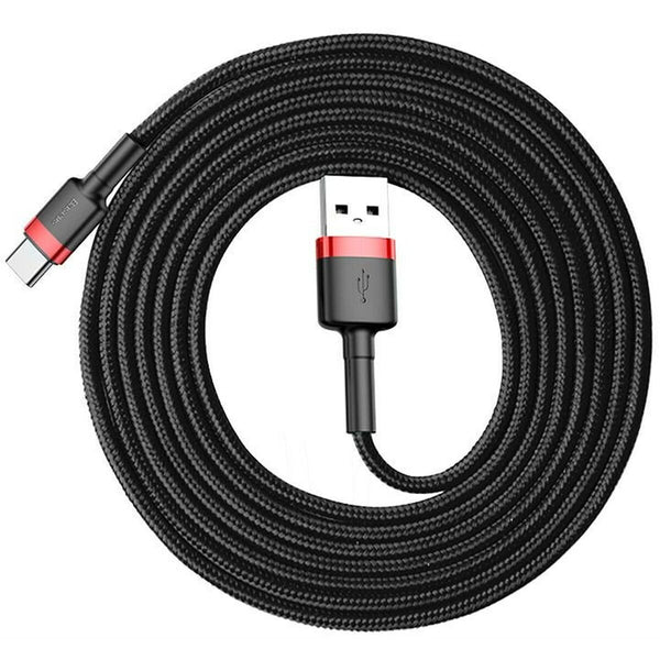 USB A zu USB-C-Kabel Baseus Cafule Schwarz 2 m