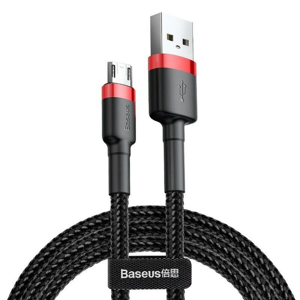 USB-Kabel auf micro-USB Baseus Cafule Schwarz Rot 2 m