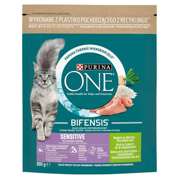 Katzenfutter Purina One Bifensis Adult Sensitive Erwachsener Truthahn 800 g