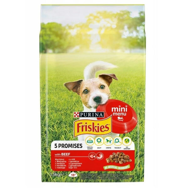 Hundefutter Purina Friskies Mini Menu Erwachsener Rindfleisch 1,5 Kg