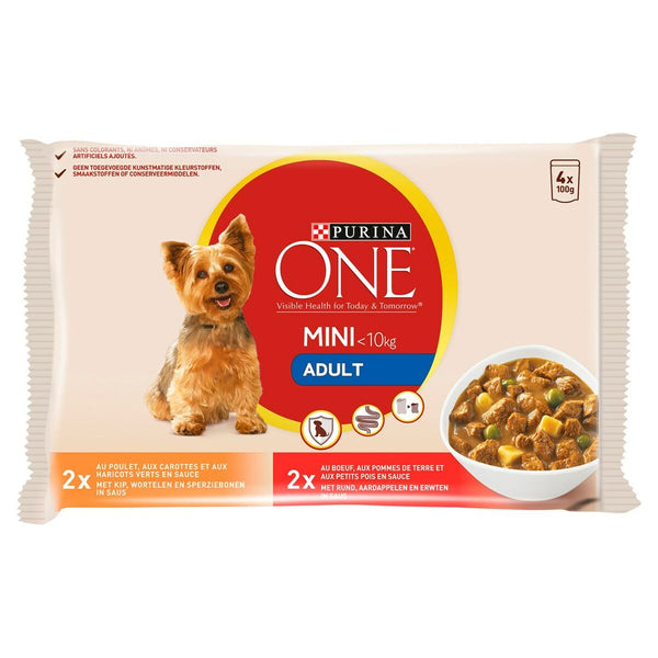 Nassfutter Purina One Huhn Rindfleisch 4 x 100 g