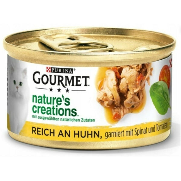 Katzenfutter Purina Gourmet Huhn Spinat Tomate 85 g