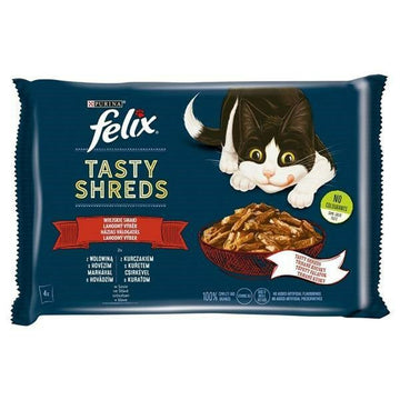 Katzenfutter Purina Tasty Shreds Huhn Rindfleisch 4 x 80 g