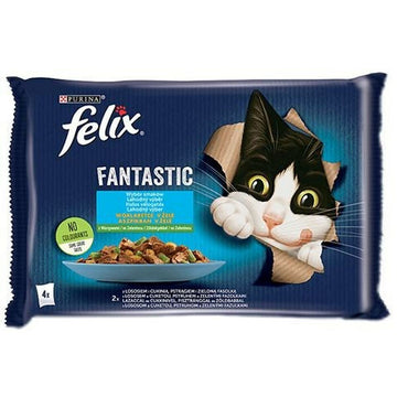 Katzenfutter Purina                                 Lachsfarben Zucchini Grüne Bohnen 4 x 85 g