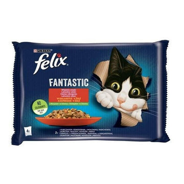 Katzenfutter Purina Felix Fantastic Huhn Rindfleisch Mohrrübe Tomate 340 g