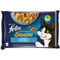 Katzenfutter Purina Felix Sensations Kabeljau Mohrrübe Tomate 4 x 85 g