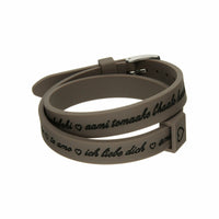 Damenarmreif il mezzometro I LOVE YOU SILVER - BRACCIALE IN SILICONE/SILICONE BRACELET