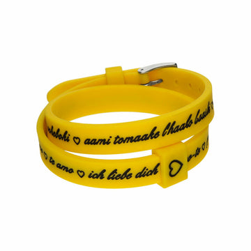 Damenarmreif il mezzometro I LOVE YOU SILVER - BRACCIALE IN SILICONE/SILICONE BRACELET